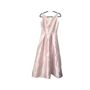 Sorella Vita Dress Size 14 Light Pink Satin Sleeveless Bridesmaid Formal Prom